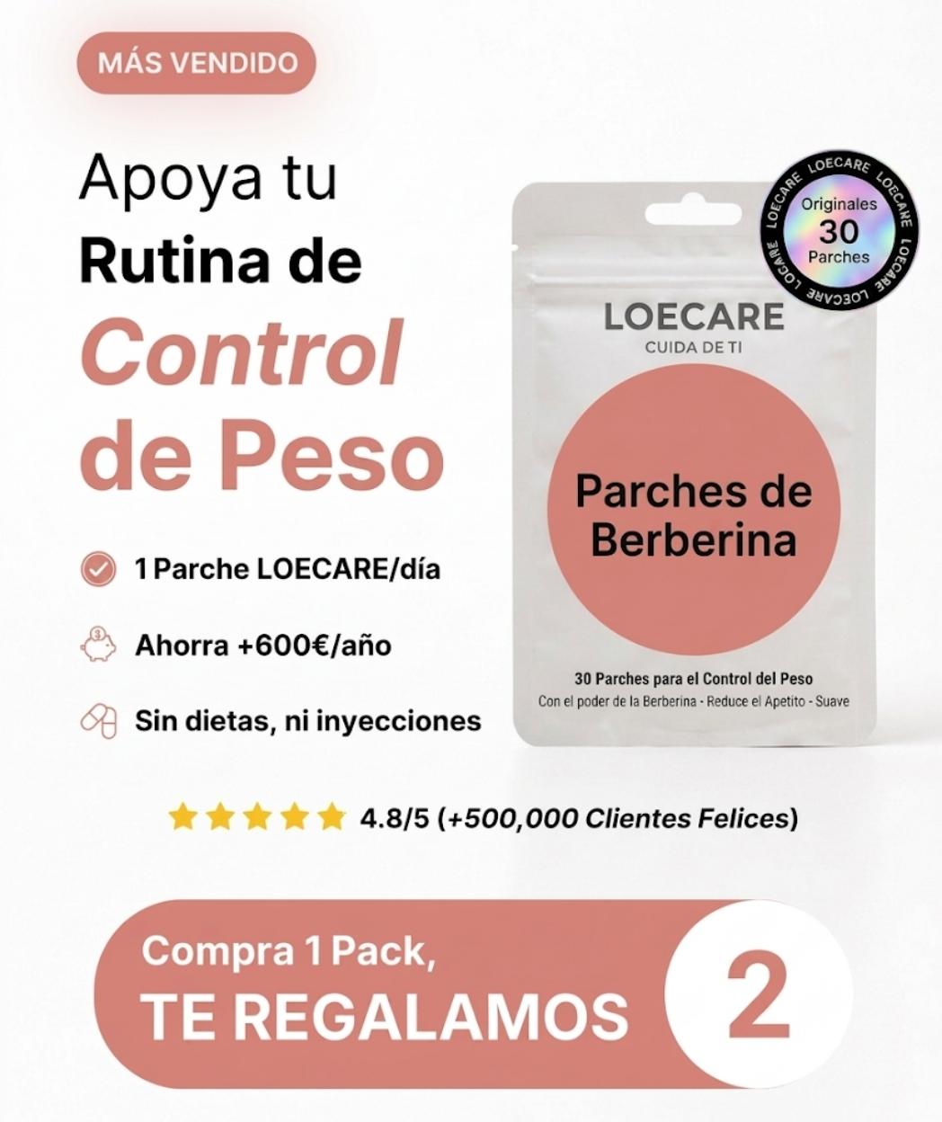 Parches Berberina - LOECARE (30 Unidades)