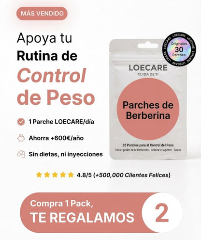 Parches Berberina - LOECARE (30 Unidades)