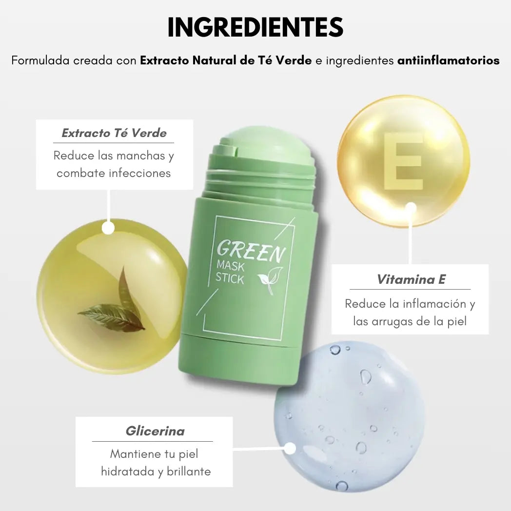 Elimina Impurezas Desde el Día 1 - Té Verde Mask