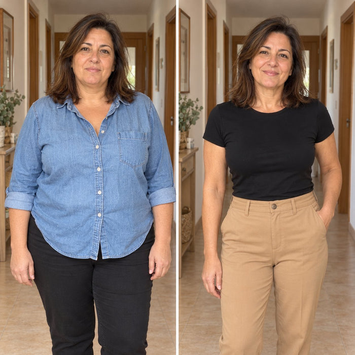 Antes y después con los parches de berberina