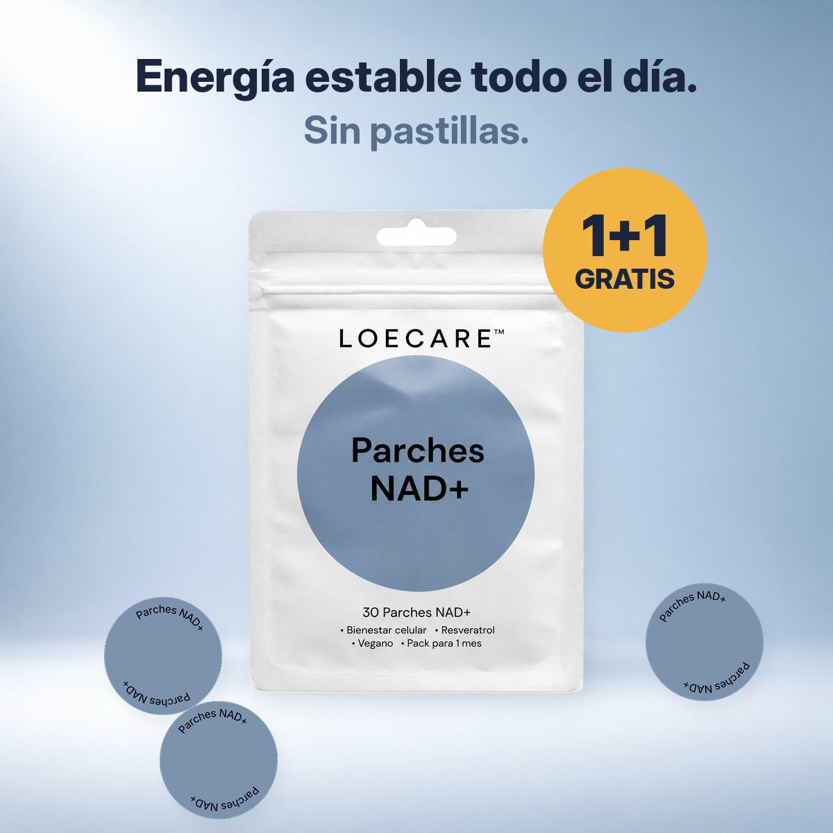 Parches NAD+ LOECARE · 1+1 gratis